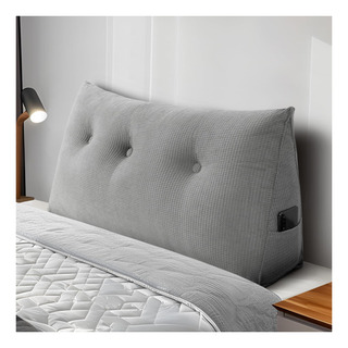 Huatean Home Almohada De Cabecera Doble, Respaldo Triangular Huatean Home Almohada De Cabecera Doble, Respaldo Triangular
