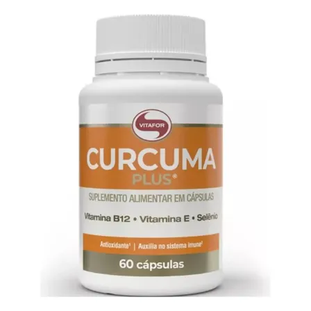 Curcuma Plus Suplemento Alimentar 60 Cápsulas Vitafor Sem Sabor