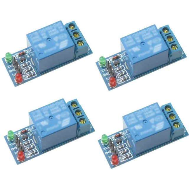 Lote 4 Rele Placa Bornera Arduino Dc 5v Ac 220v 10a Led Emn