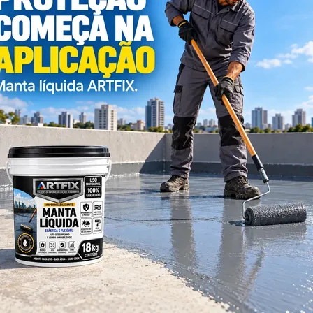 Manta Liquida Emborrachada 18kg Impermebilizante Premium