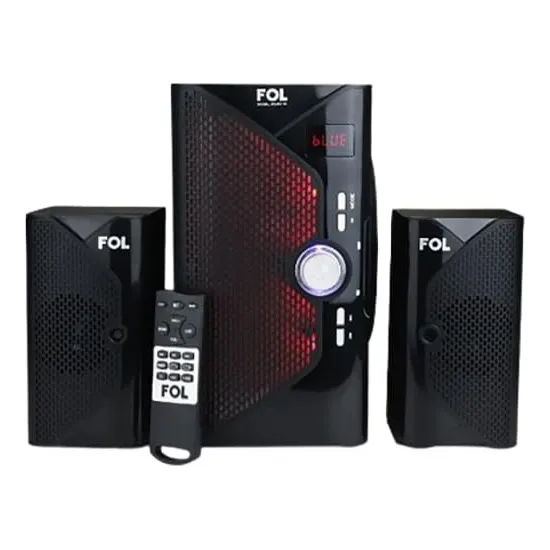 Fol Minicomponente Bluetooth 2.12 Canales Con Control Remoto Y Luz Rgb Con Puerto Sd/usb Ccon Potente Subwoofer