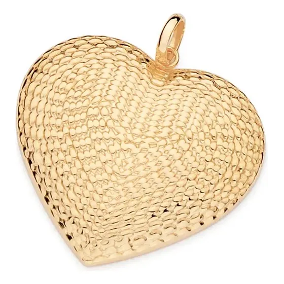 Pingente Rommanel Coração Grande Maxi Folheado A Ouro 542801 Cor Dourado