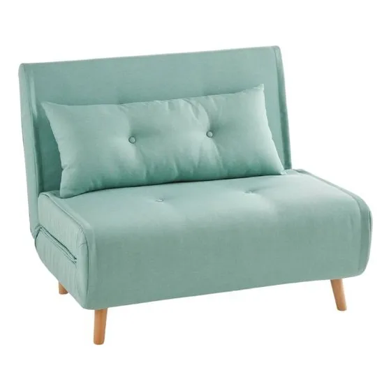 Sillon Cama 1 Cuerpo Trifold Sofa Dormitorio Living Lcm Color Verde claro Diseño de la tela Liso