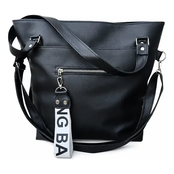 Cartera Mujer Grande Cuero Eco Bolso Universitario Para Mujer Moda Tote Carteras De Mujer Amplia Negra Morral Speed Off