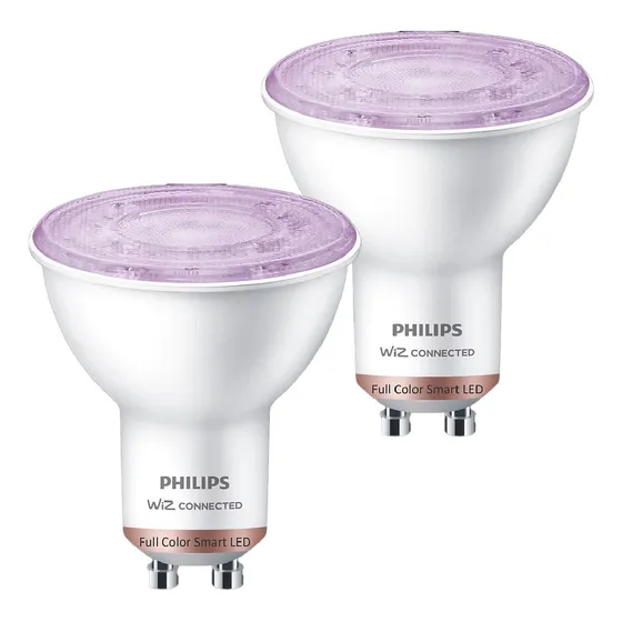 Lampara Philips Smart Led Dicroica Con Wifi 4.7w Gu10 Rgb X2