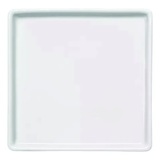 6 Prato Raso Quadrado Sobremesa Lanche 16x16 Cm Porcelana