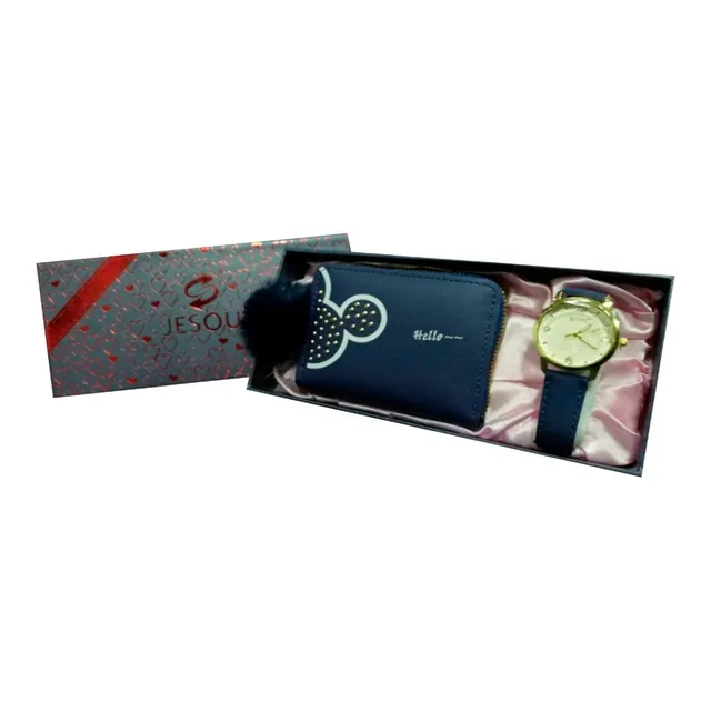 Reloj + Billetera Monedero Mujer Dama Regalo Navidad Mazugi