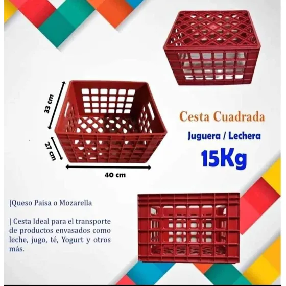 Cesta Plástica Lechera