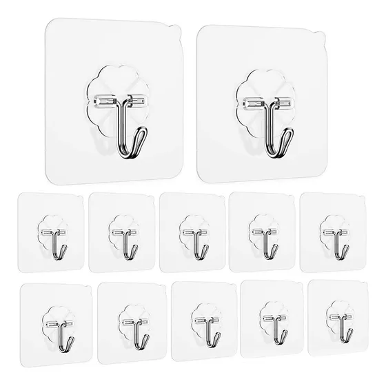 Ganchos Acero Autoadhesivos De Pared Para Baño Toallero 50pc