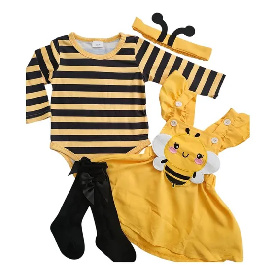 Disfraz Abeja Bebe Niña Amarillo 9a12 Meses