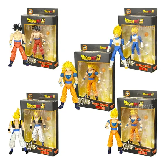 Coleccion 5 Muñecos Dragon Ball Z Articulados En Caja