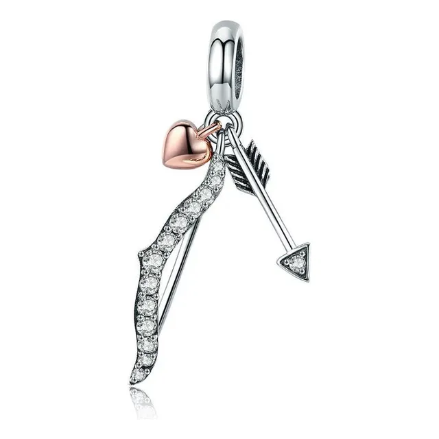 Charm Dije Plata 925 Arco Y Flecha Cupido / Todojoyas
