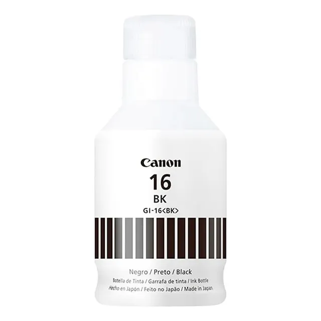 Botella Tinta Canon Negra Gi-16BK Black para Maxify Gx6010 Gx7010 170ml.