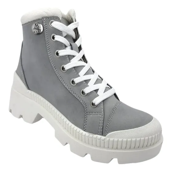 Botas De Mujer Alba Madeline Gris Con Plantilla Aconchada