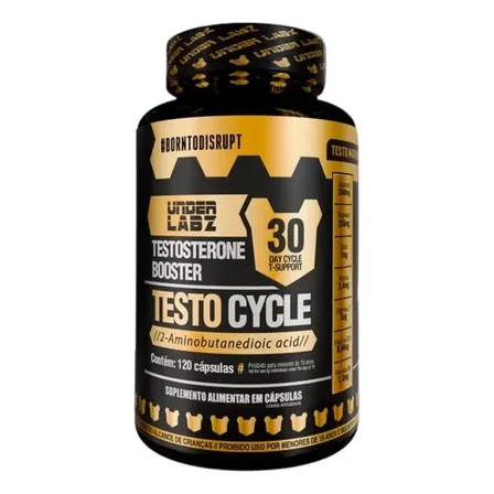 Testo Cycle Under Labz Zinco Magnésio Cromo Boro Vitamina D Testo Cycle 120 Cápsulas Sem Sabor