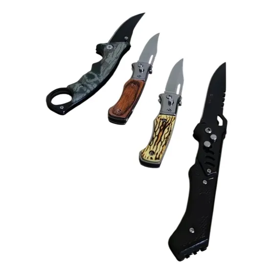 Pack 4 Cuchillos De Caza Y Pesca, Combate Y Militar + Envio