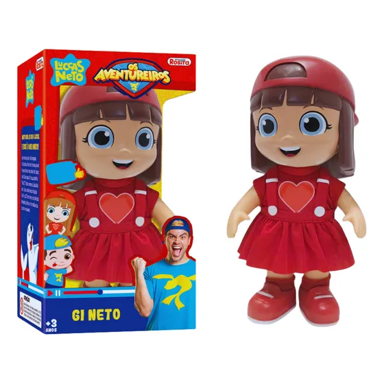 Boneca Aventureira Vermelha Gi Neto 27cm - Rosita