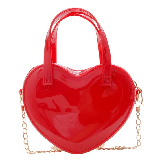 Chicas Novelty Heart-shaped Purse Chain Purse Cierre Jnrqs