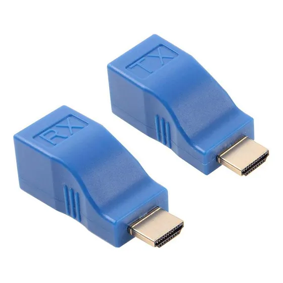 Adaptador Hdmi Extensor, Dorado Hdmi A Rj45  