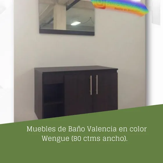 Mueble De Baño Valencia (80 Centímetros De Ancho) Wengue