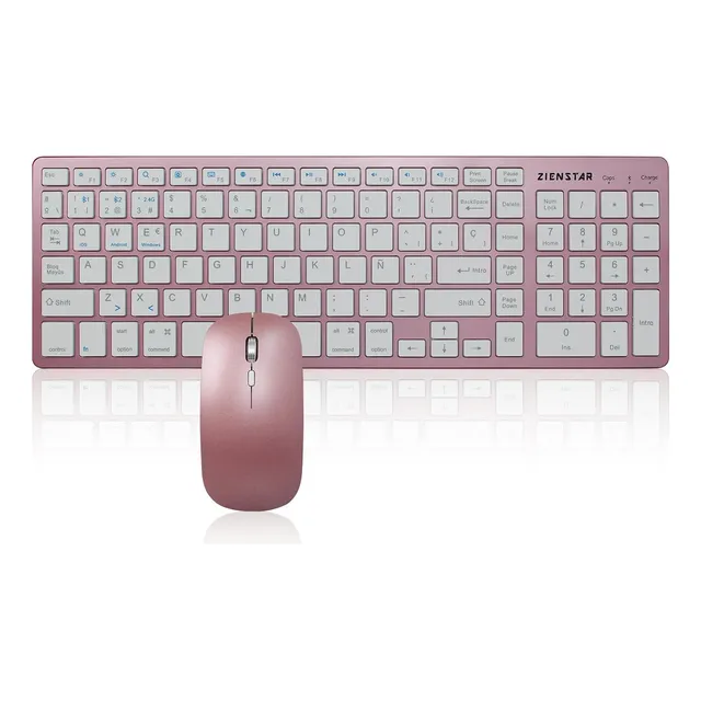 Teclado Mouse Recargables Bluetooth Y Inalámbrico Usb Con Ñ