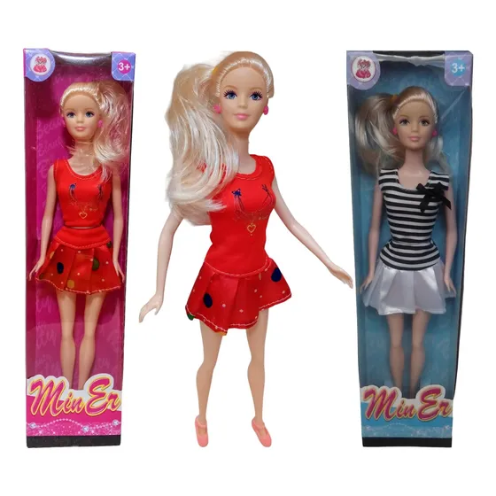 Muñeca Barbie Con Falda Economica Juguete Para Niña Didactic