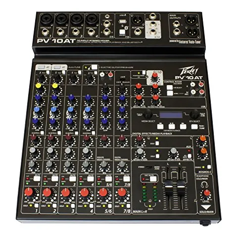 Mezclador Compacto Peavey Pv De 10 Canales Con Bluetooth Y