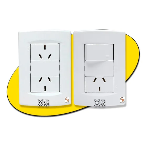 Pack Llave De Luz Y Tomas Sica Blanco Instalacion Casa
