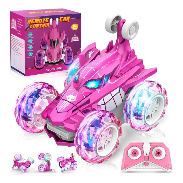Carrinho Spider rosa de giro 360°
