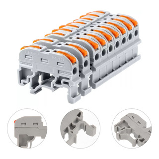 20 Bloques De Conectores Electricos Riel Din Universal 20 Bloques De Conectores Electricos Riel Din Universal