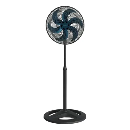 Ventilador De Coluna Turbo Com 6 Pás 50cm Preto e Azul Ventisol