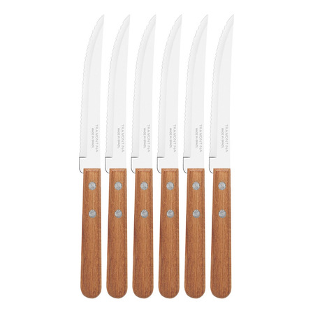 Cuchillos De Mesa X6 Unid. Mango Madera Dynamic Tramontina Cuchillos De Mesa X6 Unid. Mango Madera Dynamic Tramontina