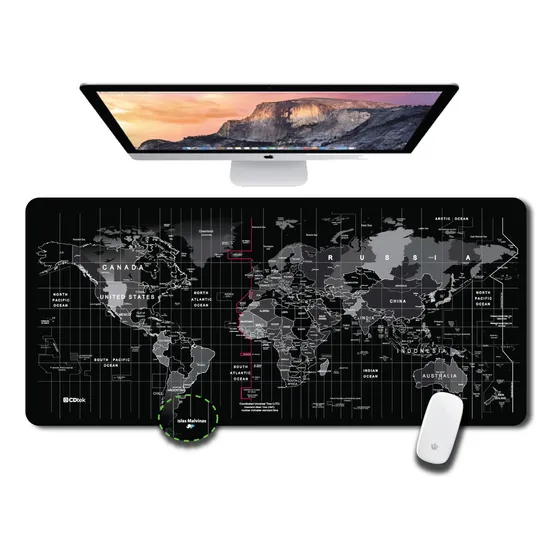Desk Pad Gigante Xxl Escritorio Gamer Oficina 84 X 38 Cm Mapa CDTek