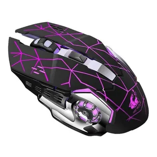 Mouse Gamer De Juego Inalámbrico Recargable Free Wolf X8 Star Black
