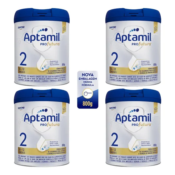 Aptamil Profutura 2 800g Em Pó 4 Latas Fórmula Infantil