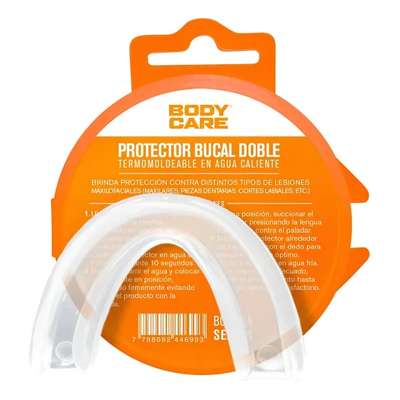 Protector Bucal Doble Moldeable Boxeo Body Care Bc2006 A Sabor Sin sabor