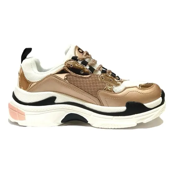 Zapatillas Gummi Lifestyle Mujer Balen Dorado-blanco Cli