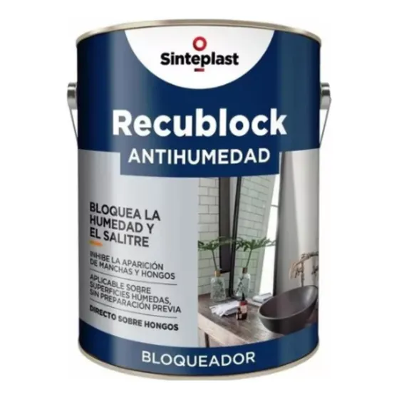 Recublock Antihumedad X 4 Litros Bloqueador Sinteplast