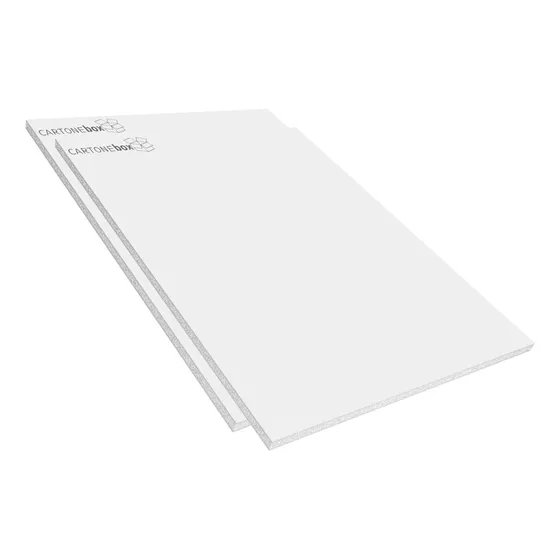 Foam Board Branco Kit C/ 2 Placas 100x80 Cm 5mm 80x100