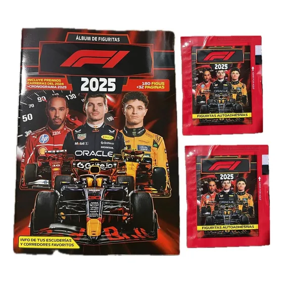 Figuritas F1 2025 Oficial Pack X 20 Sobres + Álbum