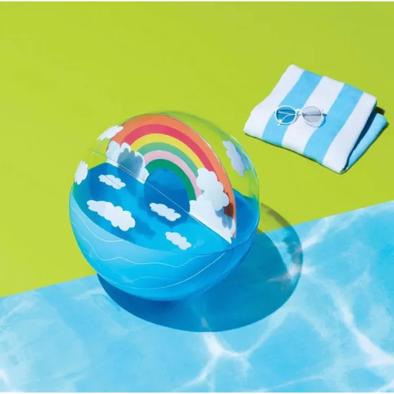 Pelota De Playa 3d De Arco Iris Inflable Piscina Sun Squad