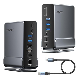 Vention Docking Station Tpuh0 Hub 16 En 1, Conector Usb C Vention Docking Station Tpuh0 Hub 16 En 1, Conector Usb C