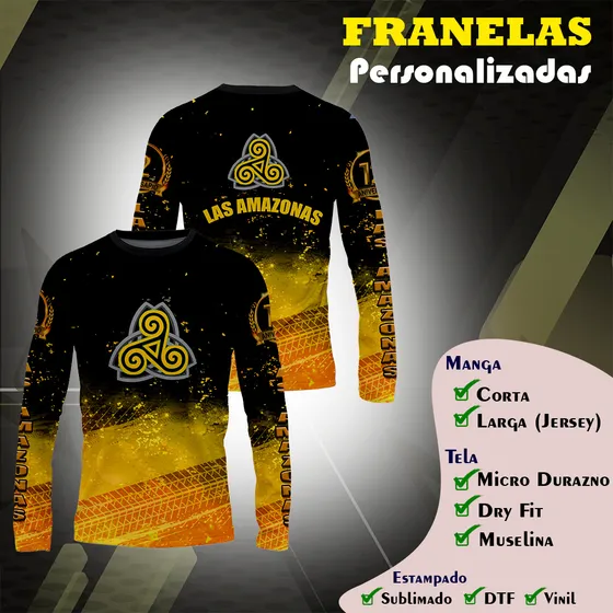 Franelas Sublimadas Jersey Buzo Manga Corta Larga Coleador