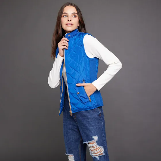 Chaleco Mujer Ostu  Azul Poliéster 40250010-50876