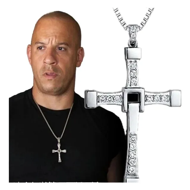 Collar 8 Rápidos Y Furiosos Cruz Dominic Toretto Plata