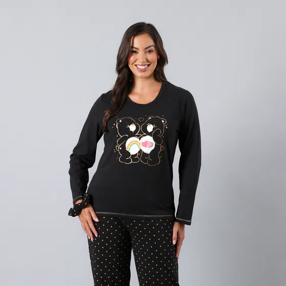 Pijama Cuello Redondo Flores Mujer 33730-2