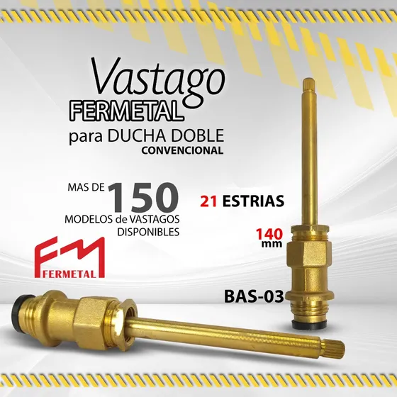 Vastago Fermetal Doble P/duch Convenc 21estri Bas-03 / 07114