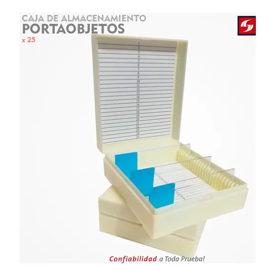 Caja De Almacenamiento / Clasificadora Para 25 Portaobjetos 