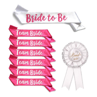 Bandas De Novia Bride To Be , Variedad De Colores, 7 Pzs. Bandas De Novia Bride To Be , Variedad De Colores, 7 Pzs.