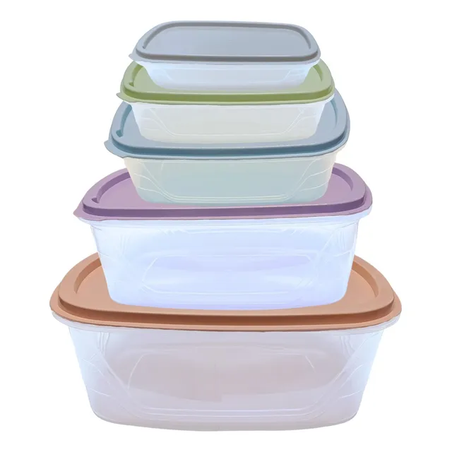 5 Taper Contenedor Rectangular Y Organizador De Cocina Color Multicolor